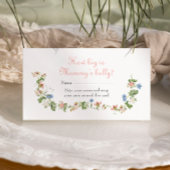 Wildblume Pink Bow Wie groß ist Mama's Bauch Begleitkarte