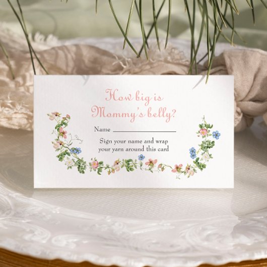 Wildblume Pink Bow Wie groß ist Mama's Bauch Begleitkarte