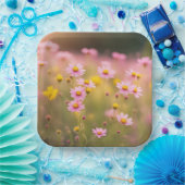 Wildblume Pink Daisies Pappteller (Party)