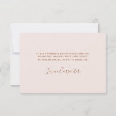 Wildblume pink Dankeschön Karte (Rückseite)