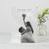 Wildblume Pink Elegant Hochzeit Dankeschön Karte (Stehend Vorderseite)