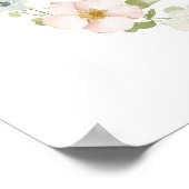 Wildblume Pink Floral Baby Girls Bow Babydusche Poster (Ecke)