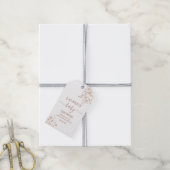 Wildblume Pink Floral Baby Shower Girl Geschenk Ta Geschenkanhänger (Mit Garn)