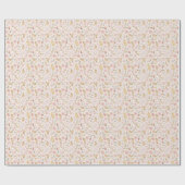 Wildblume Pink Pastel Geschenkpapier (Flach)