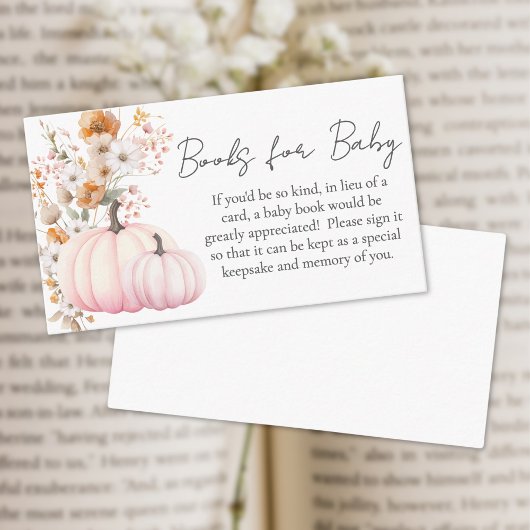 Wildblume Pink Pumpkin Baby Duschbücher für Baby Begleitkarte