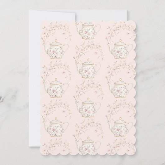 Wildblume Pink Time for Tee Brautparty Party Einladung (Rückseite)