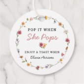 Wildblume Pop Es, wenn sie Pop Champagner-Favorite Geschenkanhänger (Rückseite)