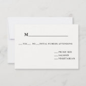 Wildblume Poppy Botanical Dark Wedding RSVP Karte (Rückseite)