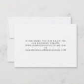 Wildblume Poppy Botanical QR Wedding RSVP Card Karte (Rückseite)