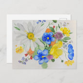 Wildblume Postkarte (Vorne/Hinten)