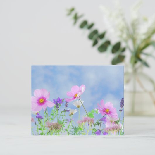 Wildblume Postkarte (Stehend Vorderseite)
