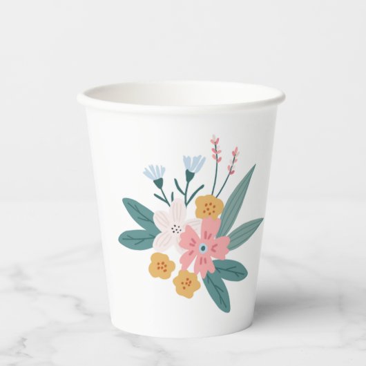 Wildblume Posy Paper Cups Pappbecher (Vorderseite)