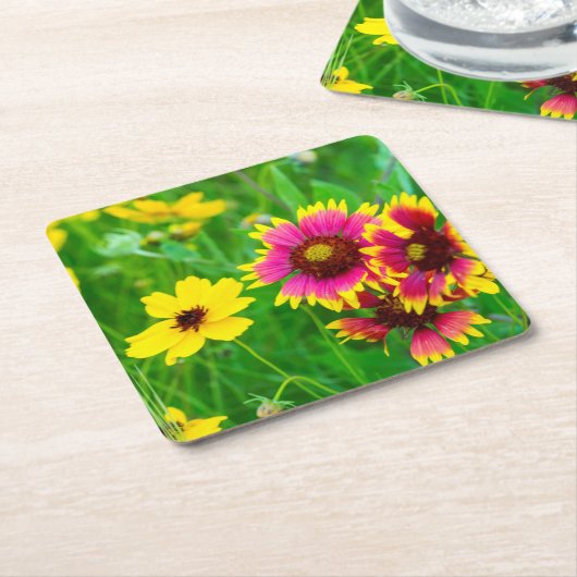 Wildblume Prairie Rechteckiger Pappuntersetzer (angewinkelt)