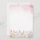 Wildblume Princess ParTea Rosa Schmetterling Gebur Einladung (Rückseite)