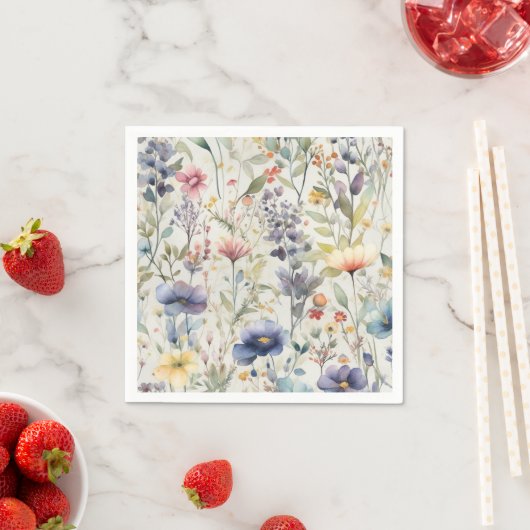 Wildblume Print Napkins Serviette (Beispiel)