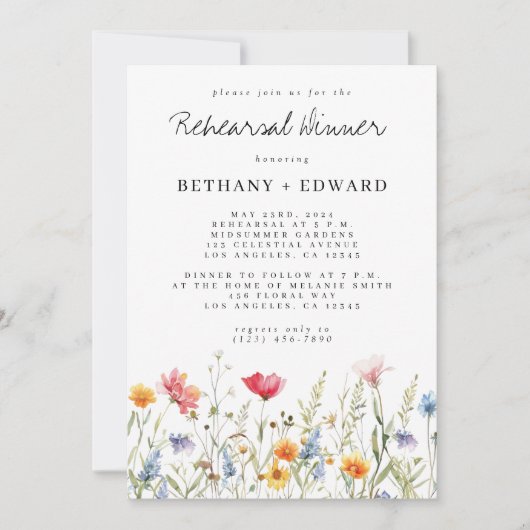 Wildblume Probe Einladung (Vorderseite)