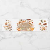 Wildblume Pumpkin Baby Dusche Wasserflaschenetikett (Einzelnes Label)