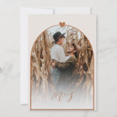 Wildblume & Pumpkin Boho Chic Hochzeit im Herbst Einladung (Rückseite)