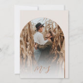 Wildblume & Pumpkin Boho Chic Hochzeit im Herbst Einladung (Rückseite)