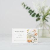 Wildblume Pumpkin Diaper Raffle Baby Dusche Begleitkarte (Stehend Vorderseite)