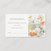 Wildblume Pumpkin Diaper Raffle Baby Dusche Begleitkarte (Vorderseite)