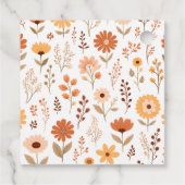 Wildblume Pumpkin Fall Baby Dusche Geschenkanhänger (Rückseite)