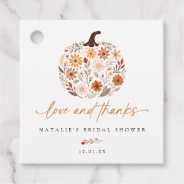 Wildblume Pumpkin Fall Brautparty Geschenkanhänger