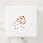 Wildblume Pumpkin Fall Brautparty Geschenkanhänger (Beispiel)