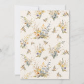 Wildblume Pumpkin Fall Foliage Blumenhochzeit Einladung (Rückseite)