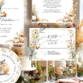 Wildblume Pumpkin Herbst Herbst Leaves Hochzeit RS RSVP Karte