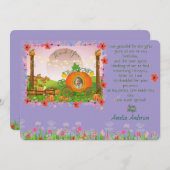 Wildblume Pumpkin Patch Princess Fairy Tale Dankeskarte (Vorne/Hinten)