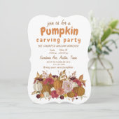 Wildblume Pumpkin Picking Crew Einladung (Stehend Vorderseite)