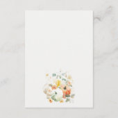 Wildblume Pumpkin Watercolor Hochzeitsempfang Begleitkarte (Rückseite)