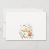 Wildblume Pumpkin Watercolor Kinderdusche Einladung (Rückseite)