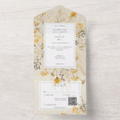 Wildblume QR-Code für Rustikale Fallfelder All In One Einladung (Innen Boden)