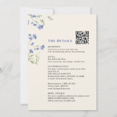 Wildblume QR-Code für Wasserfarben Einzelheiten UA Einladung (Rückseite)