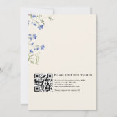Wildblume QR-Code für Wasserfarben Einzelheiten UA Einladung (Rückseite)
