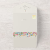 Wildblume QR Code Hochzeit All In One Einladung (Außenbereich)