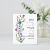 WILDBLUME QR Code Hochzeitseinladung (Stehend Vorderseite)