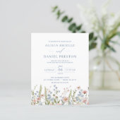 Wildblume QR Code Hochzeitsempfehlung (Stehend Vorderseite)