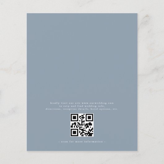 Wildblume QR Code Hochzeitsempfehlung (Rückseite)