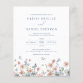 Wildblume QR Code Hochzeitsempfehlung (Vorderseite)