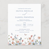 Wildblume QR Code Hochzeitsempfehlung Flyer (Vorne)