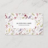 Wildblume QR-Code Muster für die Blume Visitenkarte (Vorderseite)