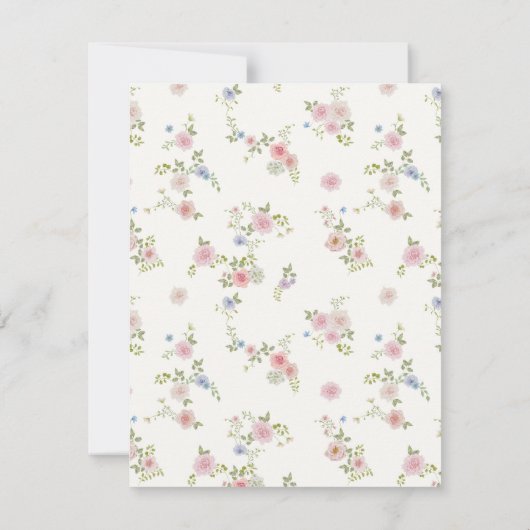 Wildblume QR Code RSVP-Karte RSVP Karte (Rückseite)