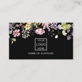 Wildblume QR Code Social Media Icon Business Card Visitenkarte (Vorderseite)