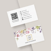 Wildblume QR Code Social Media Icon Business Card Visitenkarte