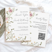 Wildblume QR Code UAWG Wedding Einladung