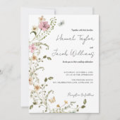 Wildblume QR Code UAWG Wedding Einladung (Vorderseite)