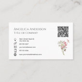 Wildblume QR-Code Visitenkarte (Rückseite)